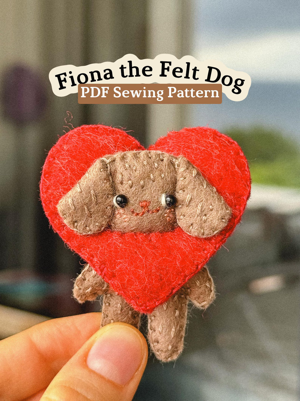 Fiona the Felt Dog | PDF Sewing Pattern