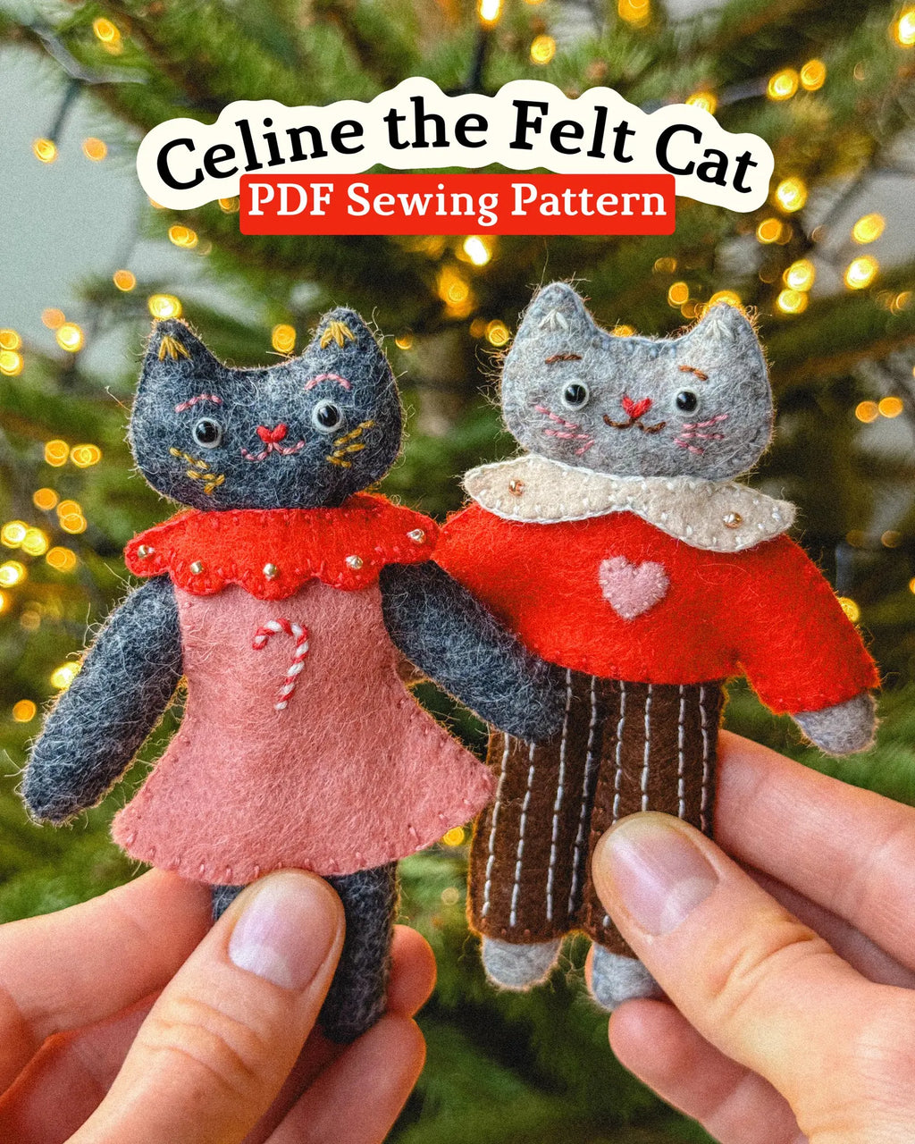 Celine the Felt Cat – PDF Sewing Pattern