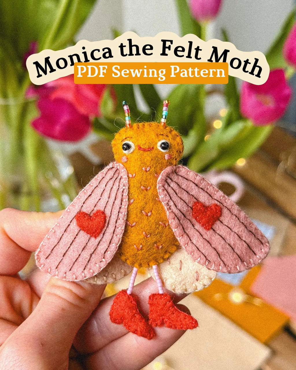 Monica the Felt Moth | Sewing Pattern